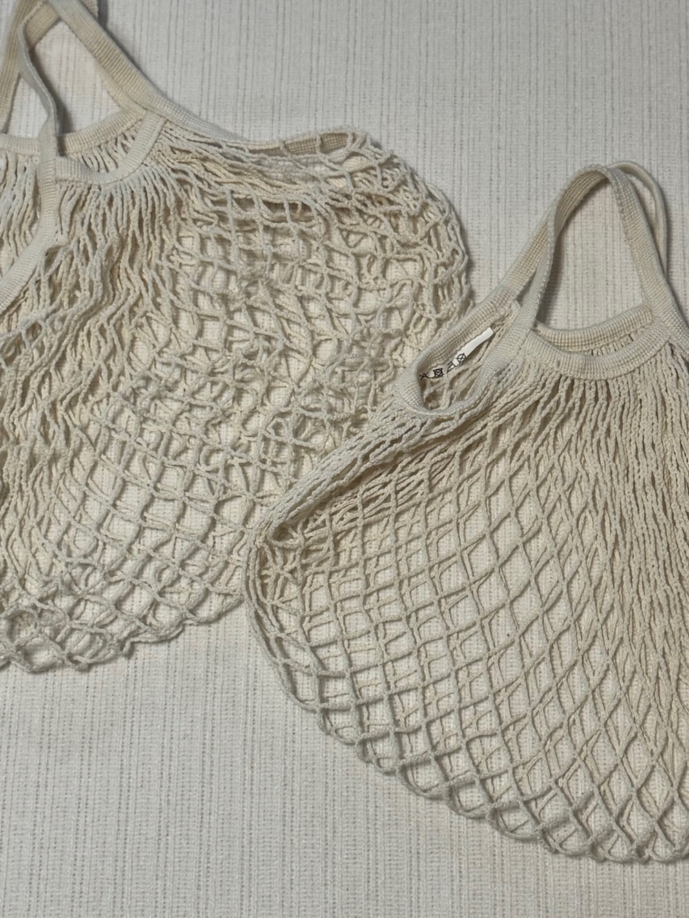 Mesh Market Bags / Set of 2 / Reusable Grocery Tote - Picture 2 of 2